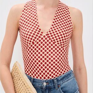 Reformation Bowie Knit Top (Polka Dot)